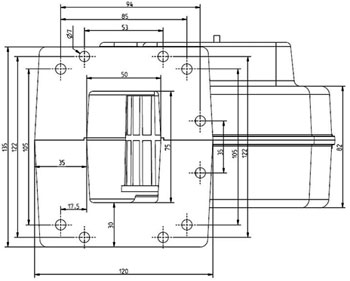 Рис.2. Габаритный чертеж регулятора KG Elektronik CS-20